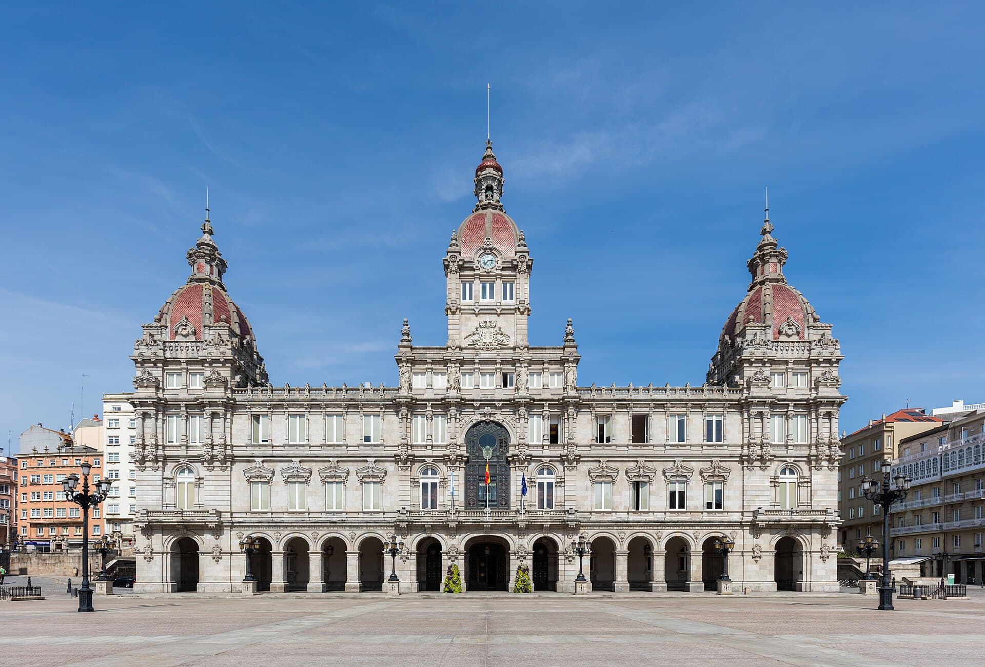 Façade de l'hôtel de ville de La Corogne